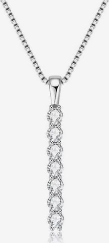 ROUGEMONT Jewellery Kette 'Funkelnde Moissanit Diamant Halskette 45cm mit Echtheitszertifikat' in Silber: Vorderseite