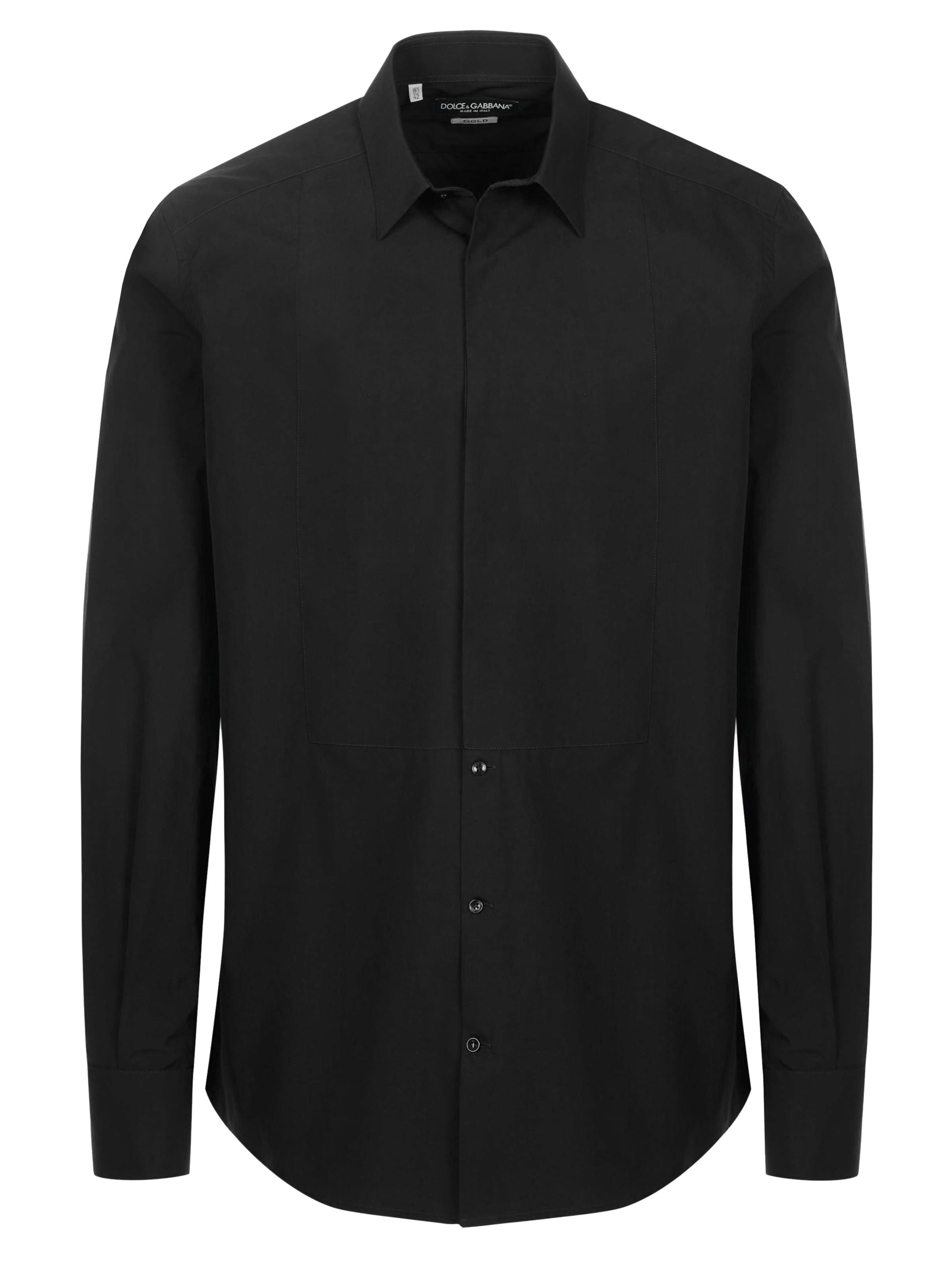 DOLCE & GABBANA Regular fit Overhemd in Zwart: voorkant