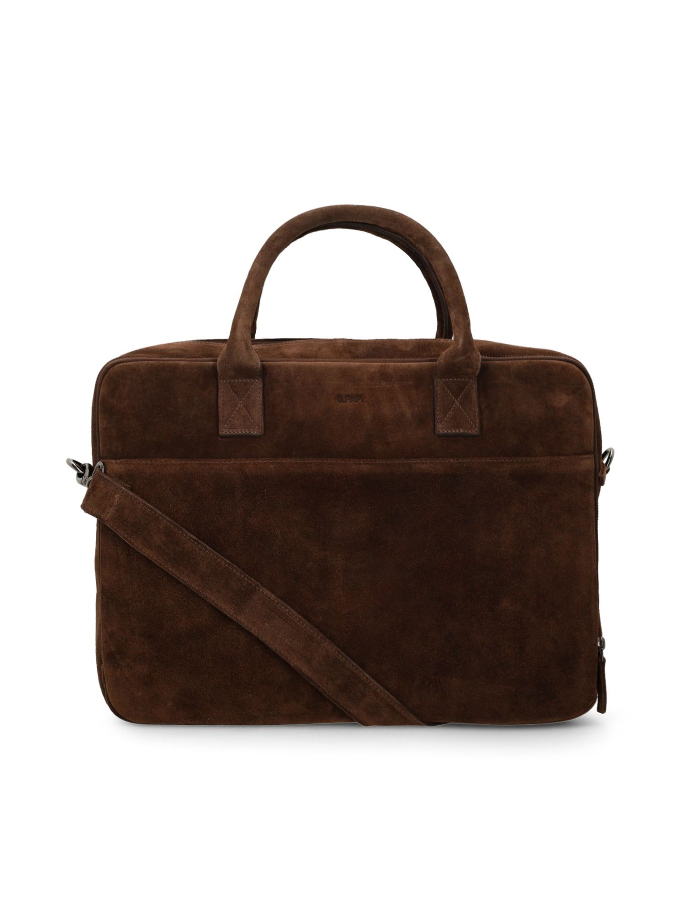 Sac d’ordinateur portable MANFIELD en marron : devant