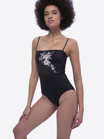 MAREZZA Push-up Shaping swimsuit 'Isola Bella Bustier Shaping Swimsuit Monochrome' in Black