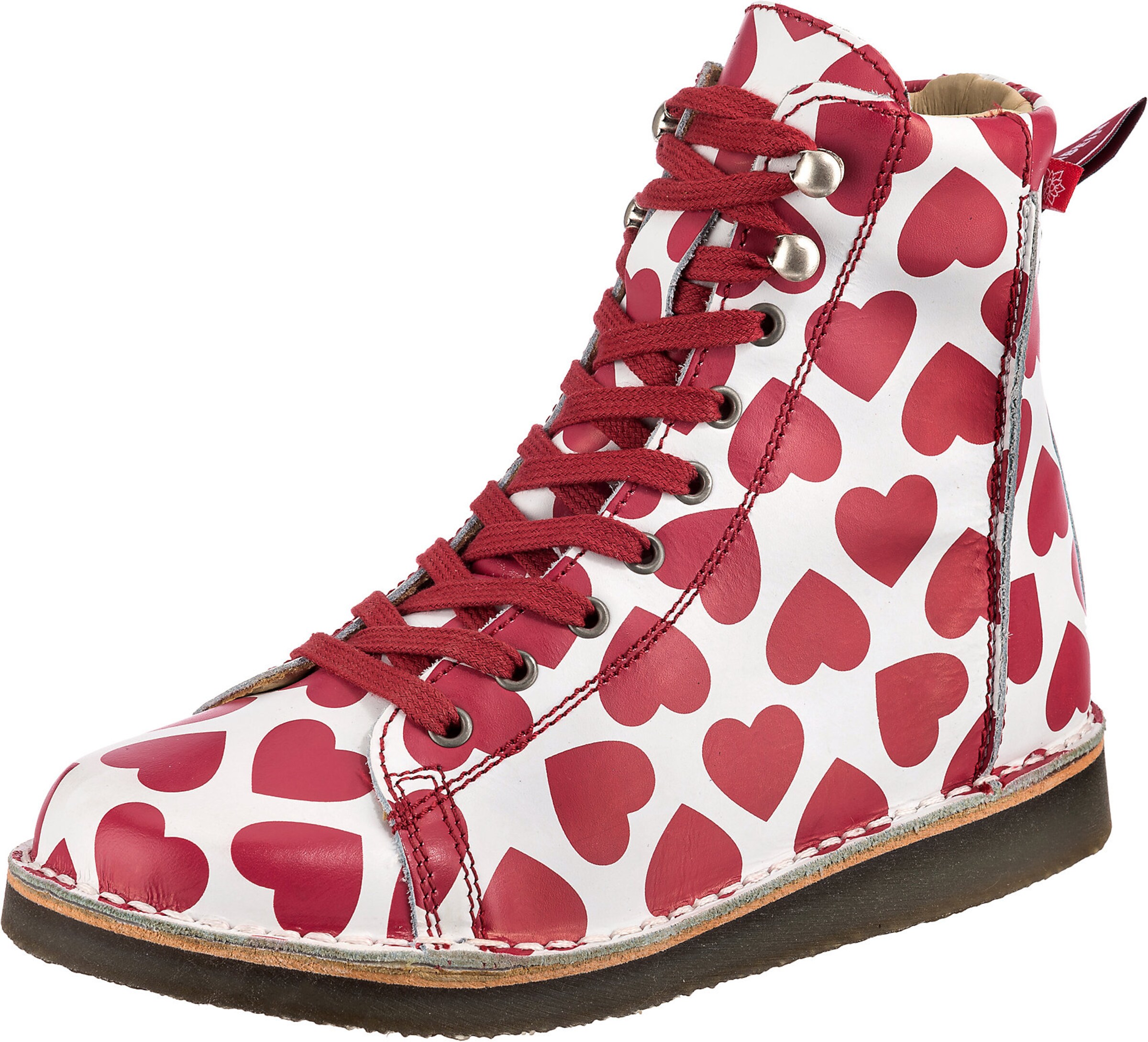 Frauen Stiefeletten Grünbein Schnürstiefelette 'Louis' in Rot - VY52759 Frauen Stiefeletten Grünbein Schnürstiefelette 'Louis' in Rot - VY52759