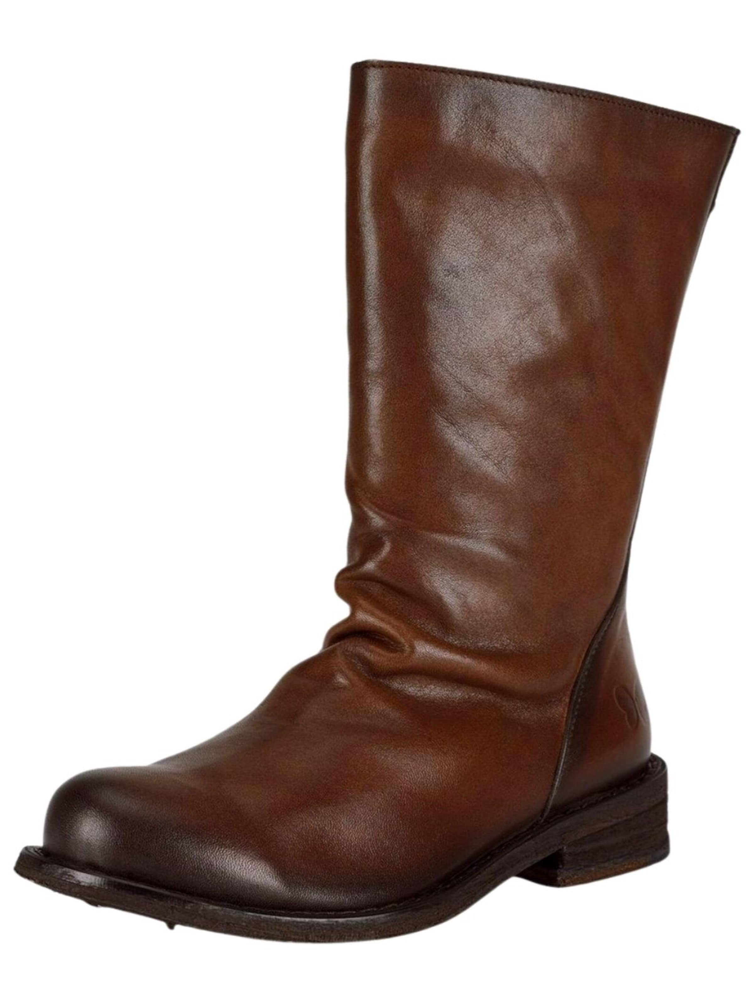 Felmini Wide Fit Boots in Brown: front