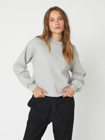 Sweat-shirt 'Zoe' co'couture en gris : devant