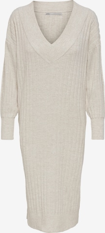 ONLY Knitted dress 'Tessa' in Beige: front