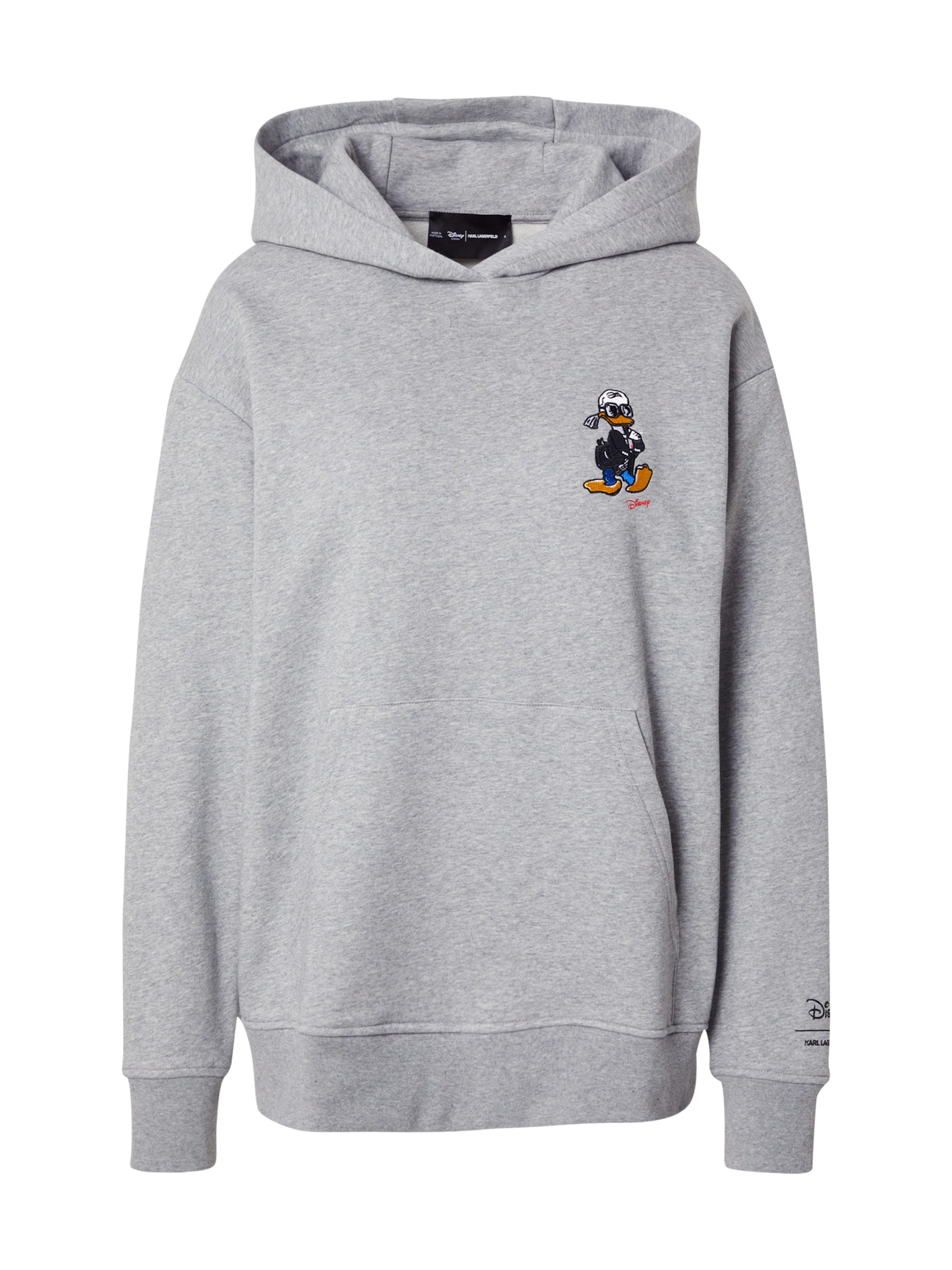 Karl Lagerfeld Mikina 'Disney x KL' - Sivá: predná strana