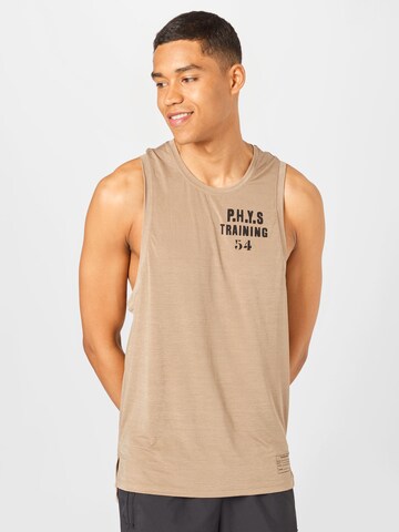 Superdry Performance Shirt in Beige: front