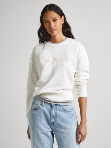 Pepe Jeans Sweatshirt 'NANETTE' in White: front