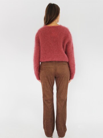 Honnête Atelier Regular Broek 'Victoria' in Bruin