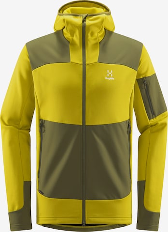 Haglöfs Athletic Fleece Jacket 'Astral' in Yellow: front