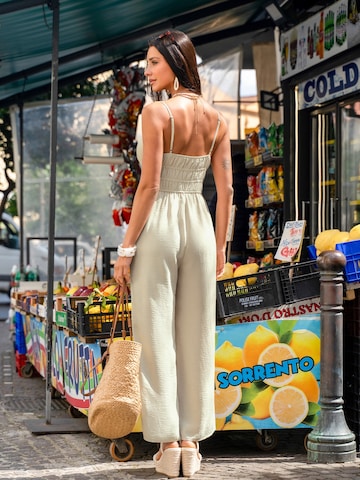 Cupshe Jumpsuit 'Smocked-Waist' in Beige