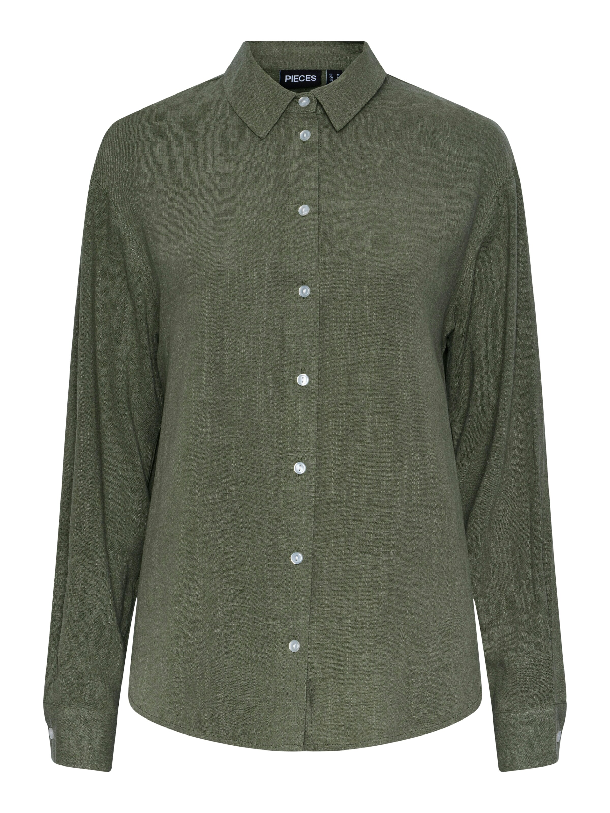 Camicia da donna &#x27;VINSTY&#x27; di PIECES in verde: frontale