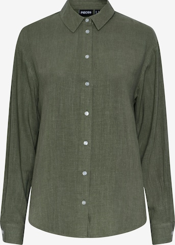 PIECES Blouse 'VINSTY' in Groen: voorkant