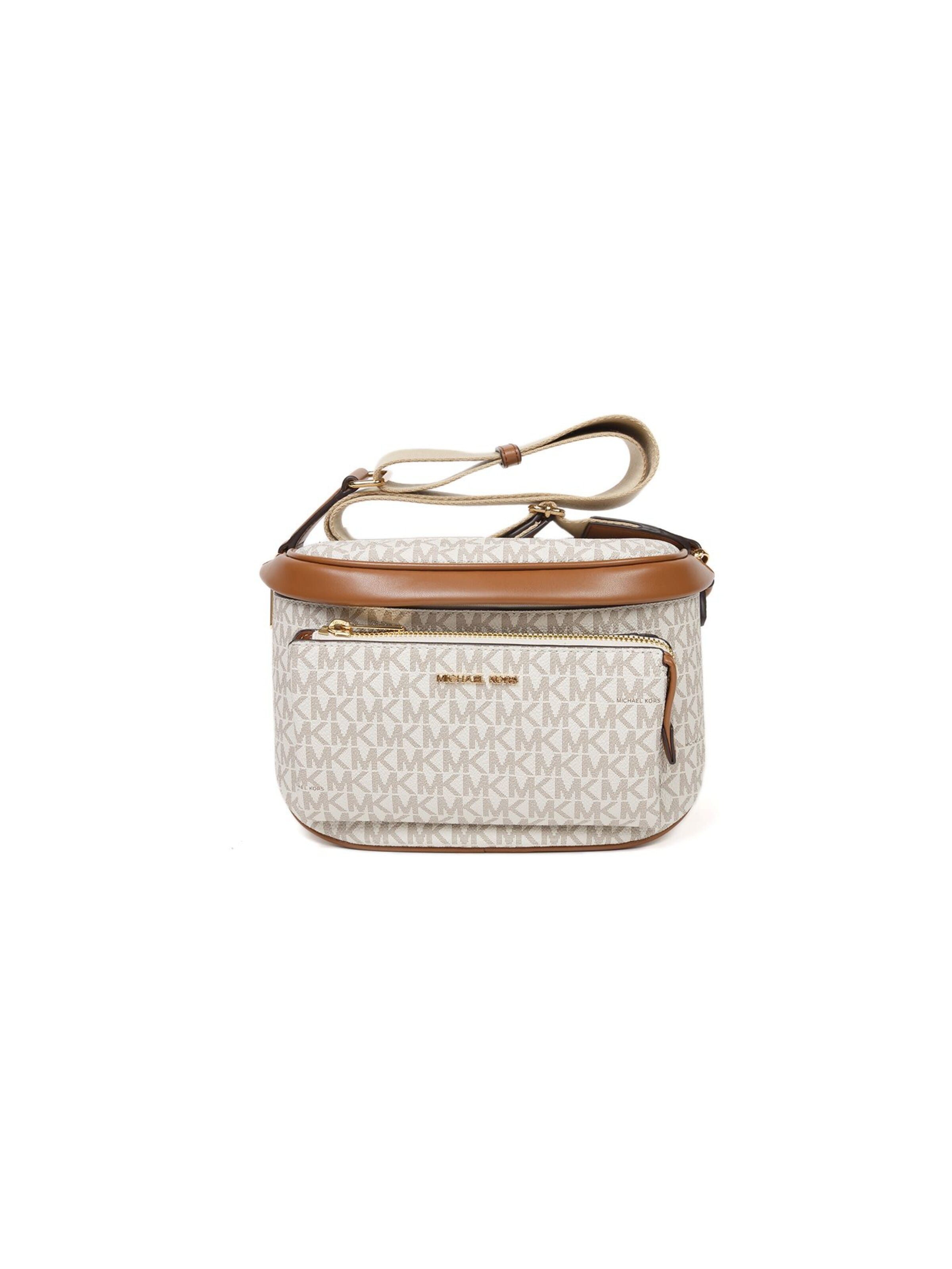Michael Kors - Bolso de mano 'Slater Medium Chain Sling Pack' en beige: frente