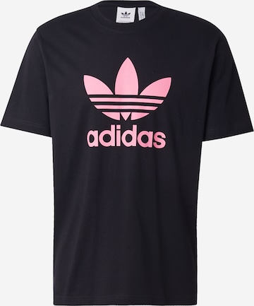 ADIDAS ORIGINALS Paita 'Adicolor Trefoil' värissä musta: etupuoli