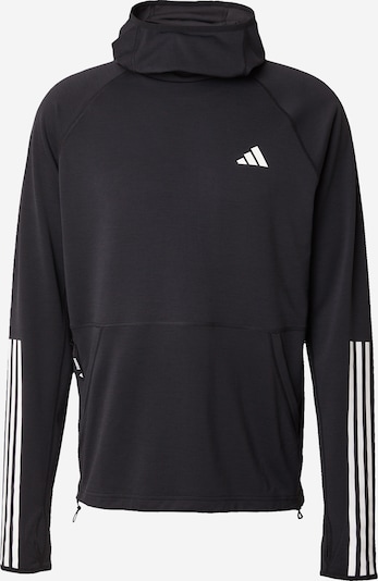 ADIDAS PERFORMANCE Sweat de sport 'Own The Run 3 Stripes' en noir / blanc, Vue avec produit