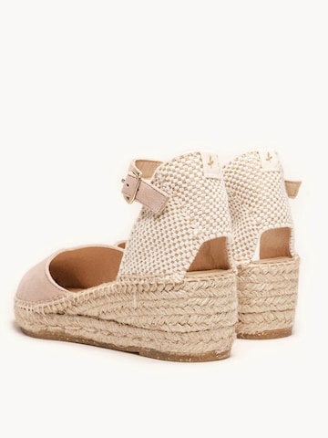 Alhamas - Sandalias con hebilla 'Alpargata Cuña 5 cm' en rosa