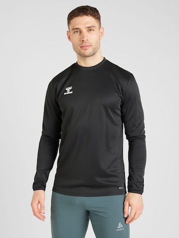 Sweat de sport 'ESSENTIAL' Hummel en noir : devant