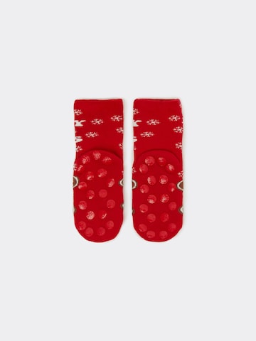 CALZEDONIA Socks 'GINGERBREAD' in Red