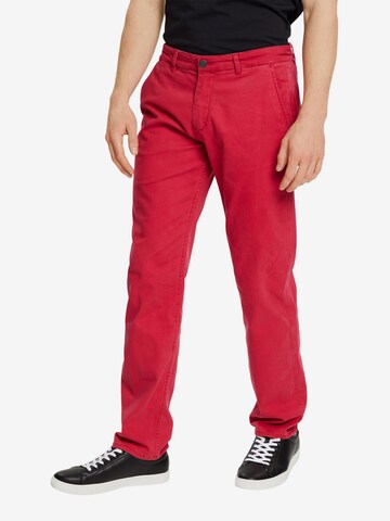 ESPRIT Regular Chino Pants in Red