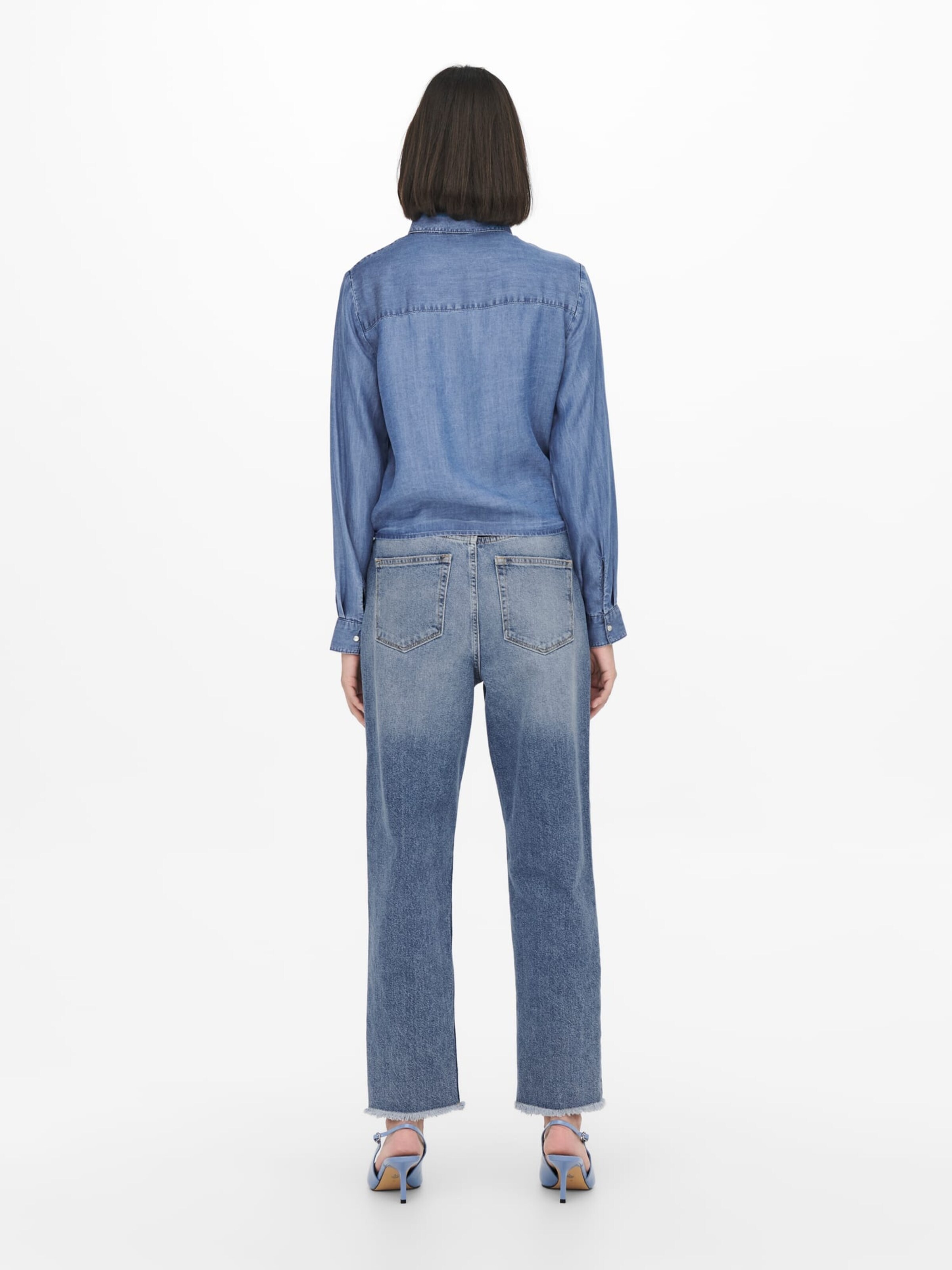 Jaqueline de Yong Blouse 'Jasper' in Blauw