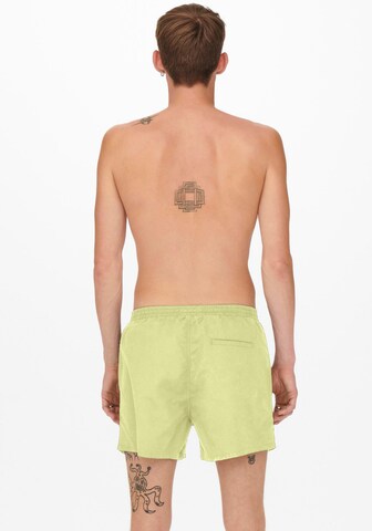 Only & Sons Badeshorts 'Ted' i grøn