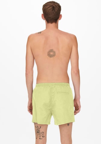 Only & Sons Board Shorts 'Ted' in Green