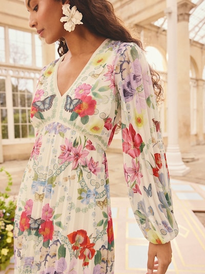 love & roses Dress in 36 in Cream / Green / Light purple / Red, Item view