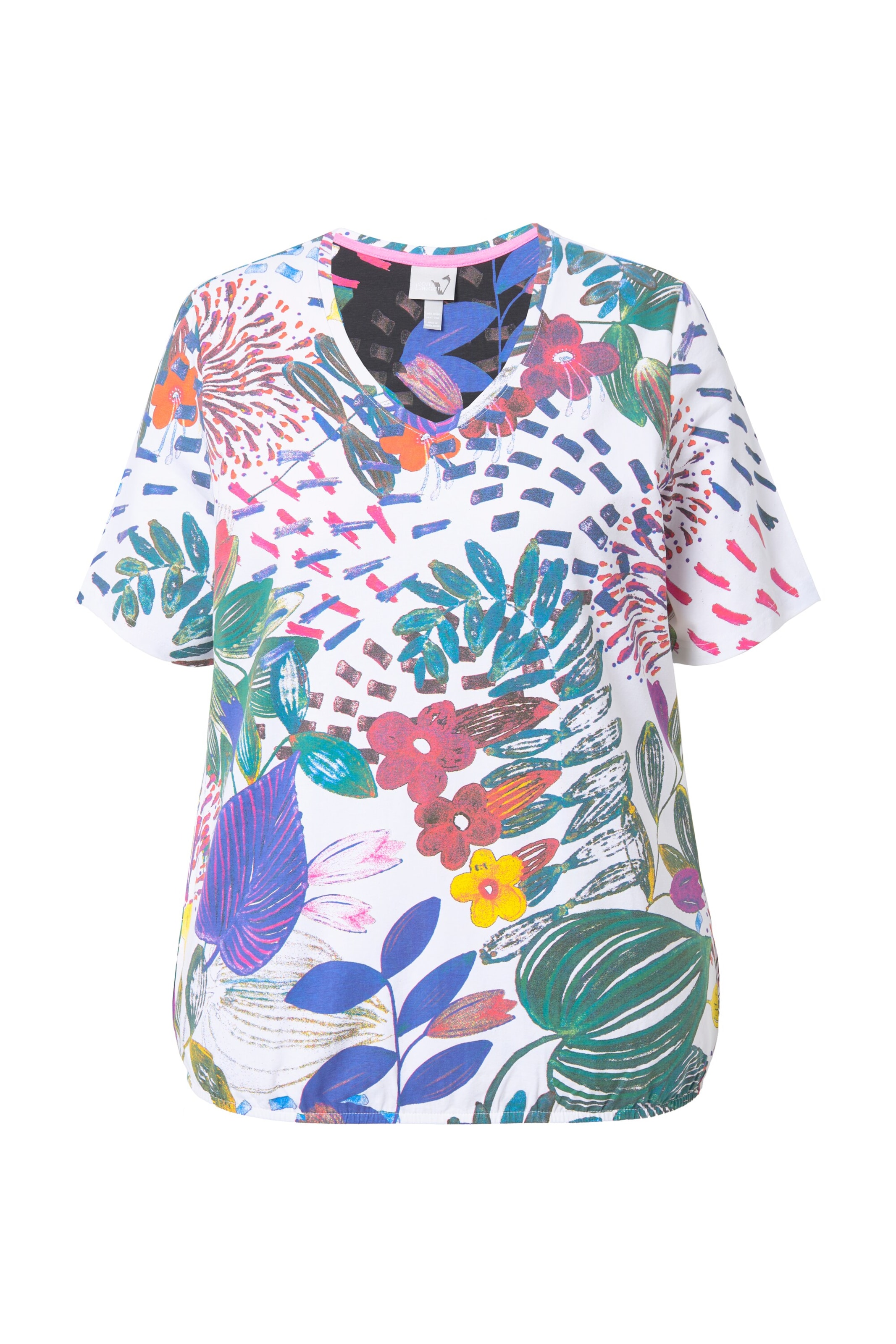 T-shirt Ulla Popken en mélange de couleurs : devant