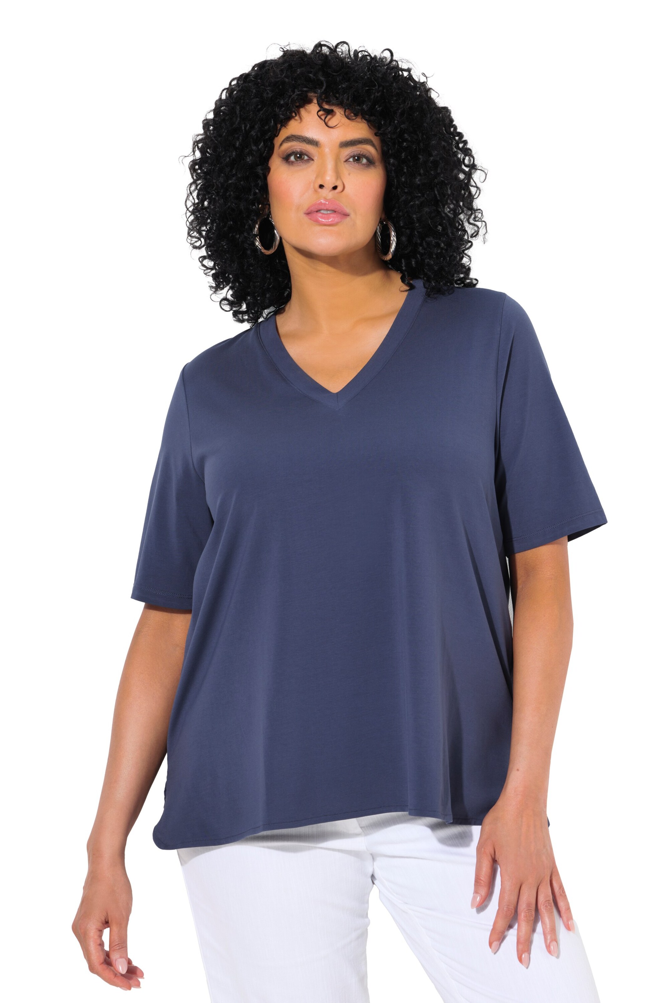 Ulla Popken Shirt in Blauw: voorkant