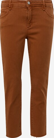 TRIANGLE Slimfit Jeans i brun: framsida
