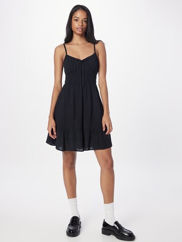 HOLLISTER Letní šaty – černá: přední strana