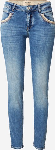 MOS MOSH Slimfit Jeans in Blauw: voorkant