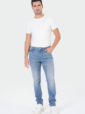 M.O.D MIRACLE OF DENIM Slimfit Jeans in Blauw: voorkant