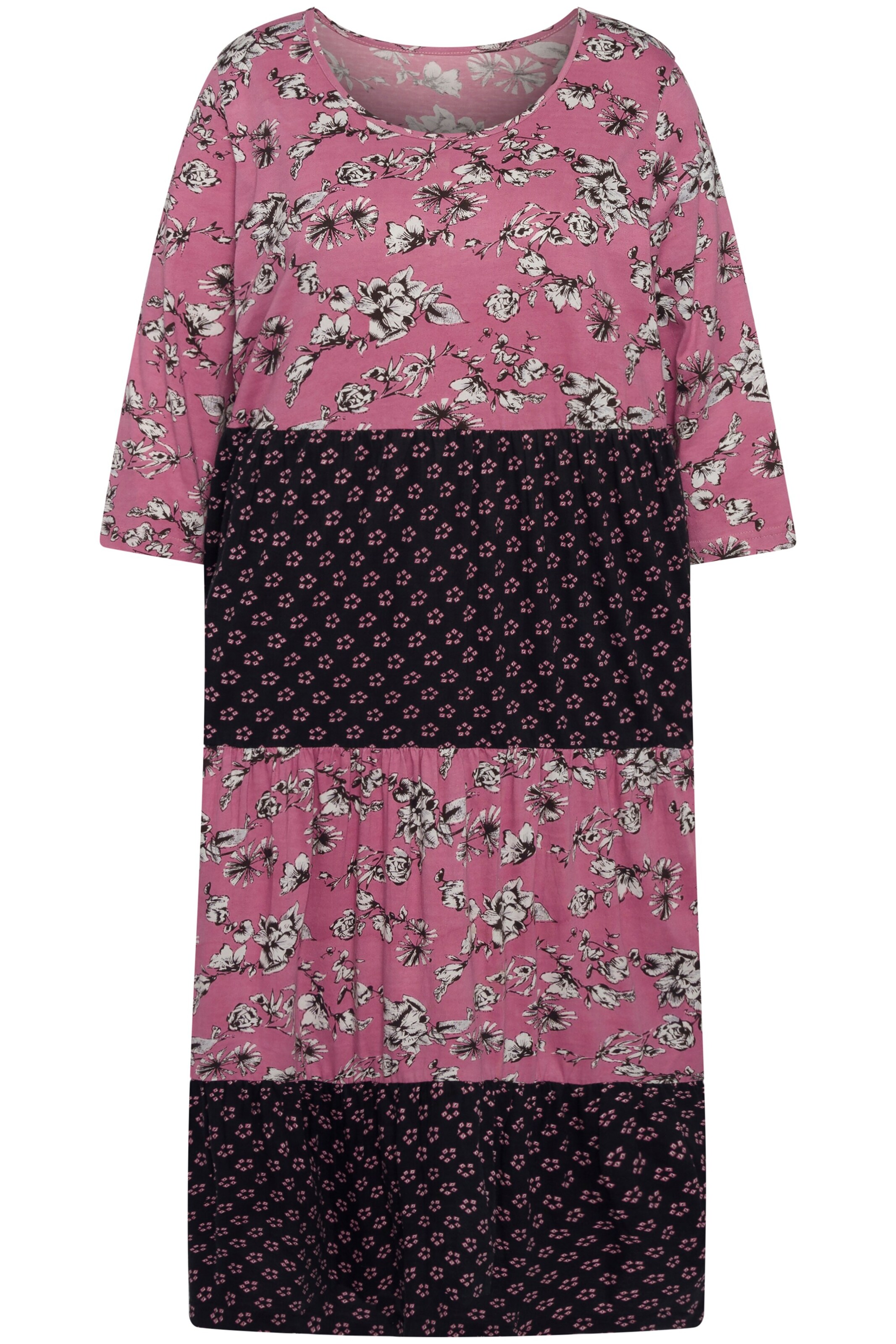 Ulla Popken Dress in Pink / Black / White, Item view