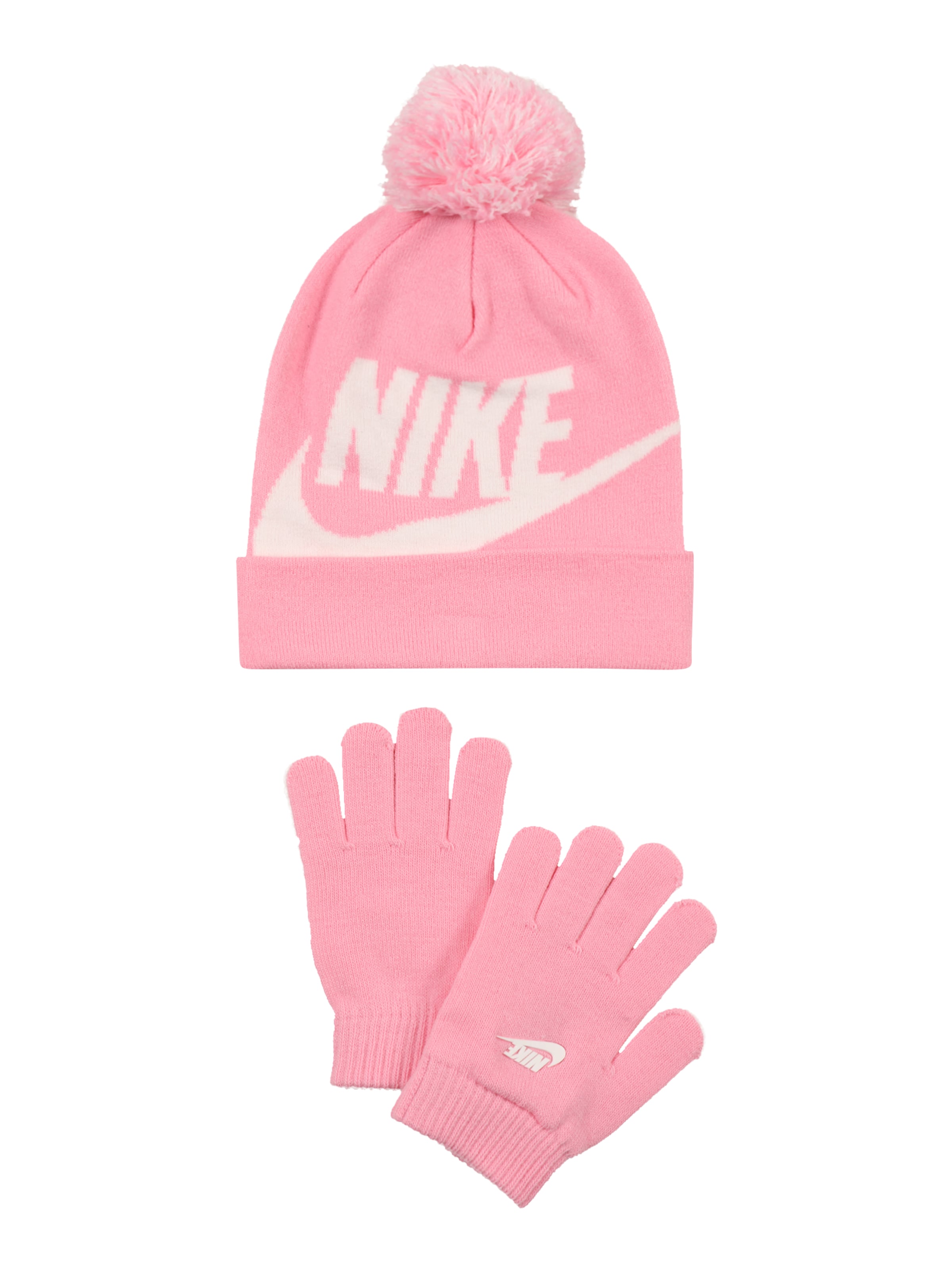 Nike Sportswear Mütze und Handschuhe Set 'SWOOSH ' in Pink: Vorderseite
