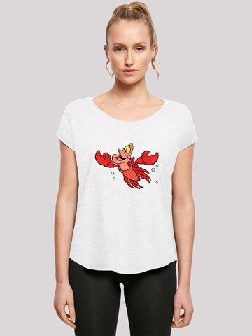 T-shirt 'Disney The Little Mermaid Sebastian Bubbles' F4NT4STIC en blanc : devant