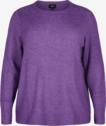 Pull-over 'CAMAYA' Zizzi en violet : devant