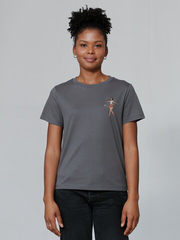 T-shirt 'Hula Hoop' Watapparel en gris : devant
