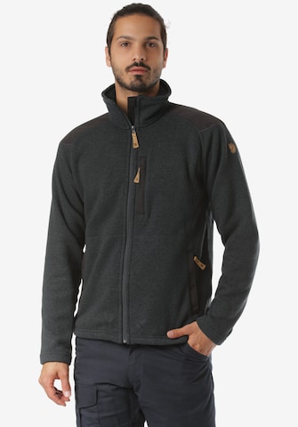 Fjällräven Athletic Fleece Jacket 'Buck' in Grey: front