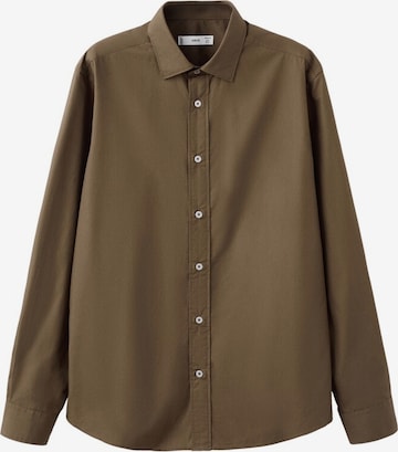 MANGO MAN Button Up Shirt 'Play' in Brown: front