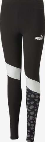 PUMA Skinny Leggings in Black: front