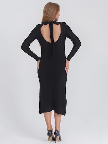 FRESHLIONS Knitted dress 'Evelina' in Black