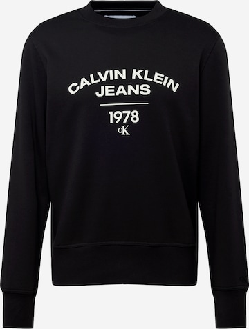 Calvin Klein Jeans Sweatshirt in Schwarz: predná strana