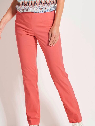 Coupe slim Pantalon 'Carla' Goldner en orange