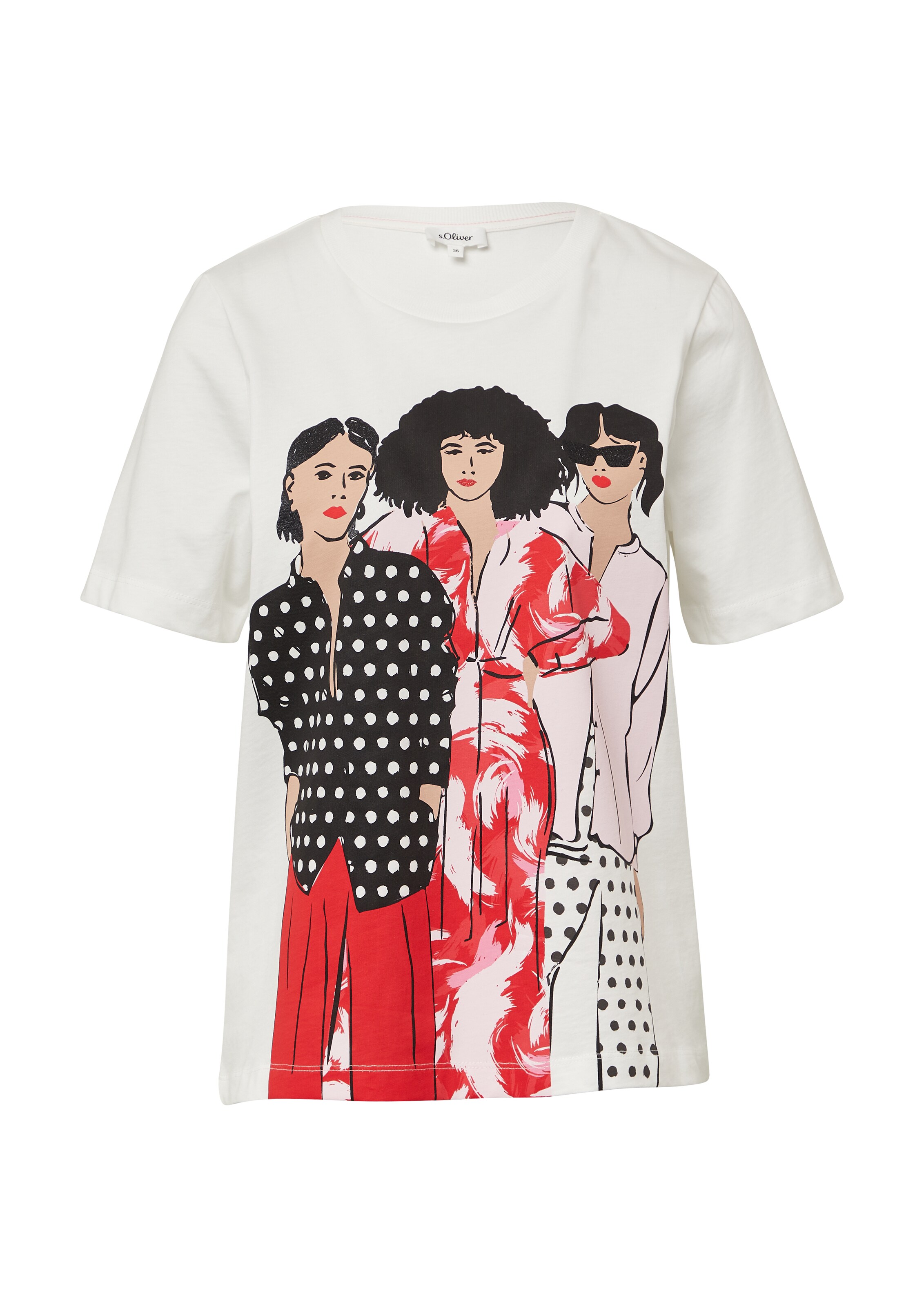 s.Oliver Shirt in Beige: voorkant