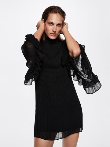 MANGO Shirt Dress 'MENDES' in Black: front