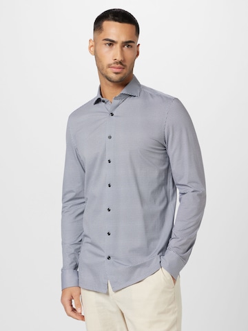 OLYMP Slim fit Button Up Shirt in Black: front