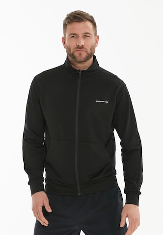 ENDURANCE Athletic Zip-Up Hoodie 'Loweer' in Black: front