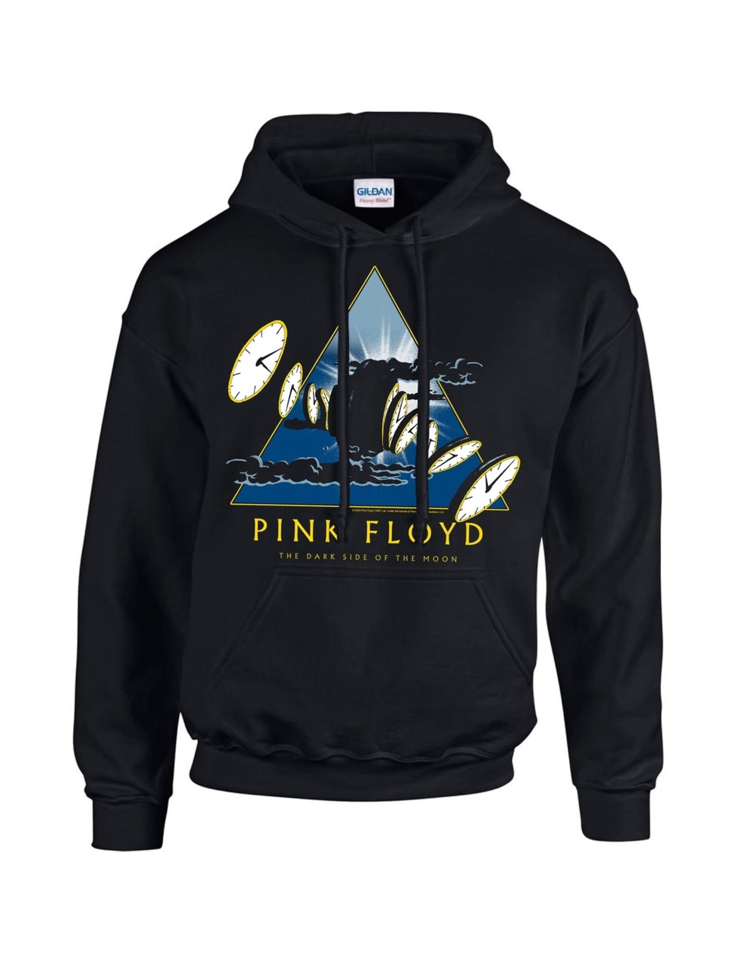 Pink Floyd Sweatshirt 'Pink Floyd The Dark Side of the Moon Time Kapuzenpullover' in Black: front