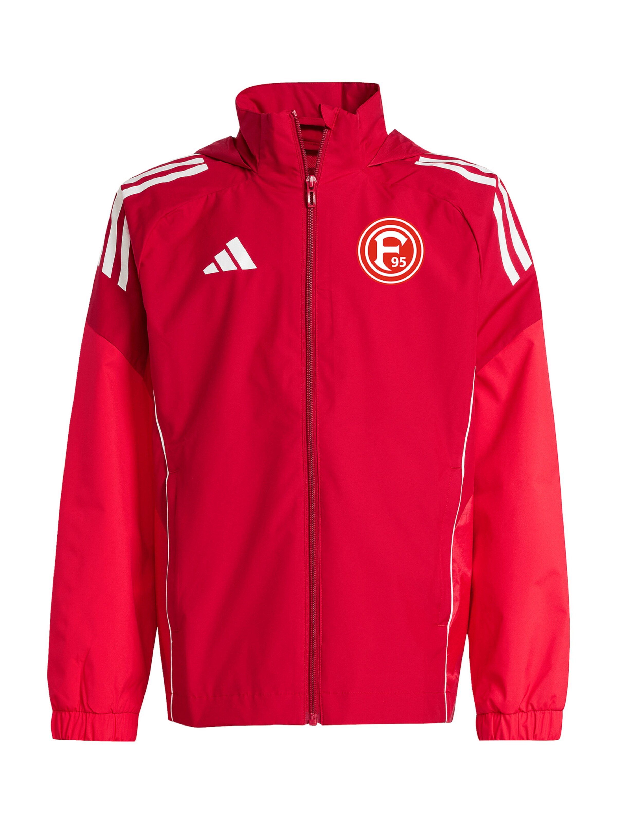 ADIDAS PERFORMANCE - Casaco deportivo 'Fortuna Düsseldorf' em vermelho: frente
